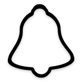 Cortador de galletas Bell con diseño fácil de empujar (4.5 pulgadas)