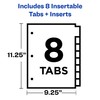 Avery Big Tab Insertable Extra Wide Dividers, 8 Multicolor Tabs,