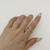 925 Sterling Silver Minimalist Hammered Skinny Knuckle Stacking Rings for