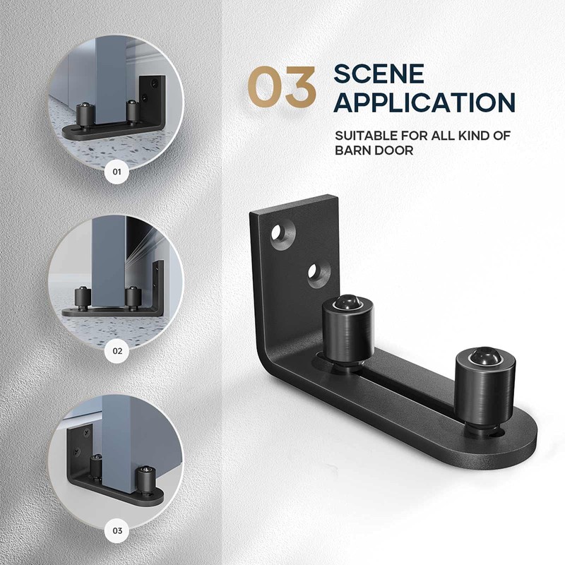 EaseLife 2 Pack Barn Door Floor Guide,2 Assemble Setup Options,Wall