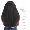 Essent Seamless Kinky Straight Clip in Hair Extensions Real Human