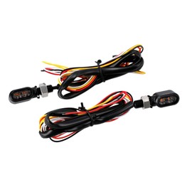 Set of 2 Mini LED "Little Bronx" Rear Turn Signal Brake and Tail Light for Moped and Motorcycle