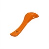 Xmomx 6 pcs Orange Soup Spoon Round-Bottom Asia Porcelain Ceramic
