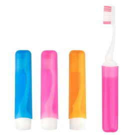 ysuwekslu Travel Toothbrush, 3PCS Travel Toothbrush Set, Mini Toothbrush Soft Portable Toothbrushes Travels with Tooth Brush Cover Small Folding Toothbrushes Individually Wrapped for Camping Home