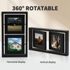 MIBYIBER 2 Pack Double 4x4 Rotating Floating Picture Frames, Black