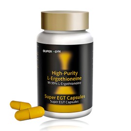 SUPER-SYN L-Ergothioneine 50mg of Ultra-Pure, Antioxidant Dietary Supplement, Cellular Health, Cognitive Health, Longevity, Gluten-Free, Vegetarian, Non-GMO