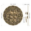 "Six Horses" Brass Cabinet Face Plate Backplate Set – 5.5",