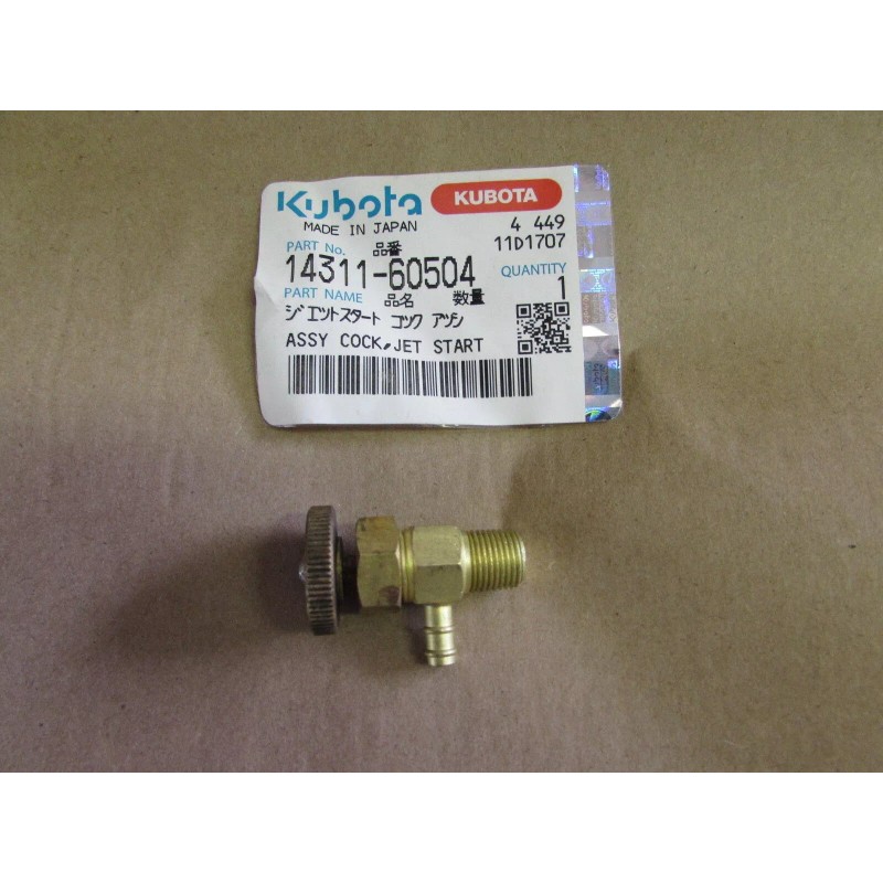 Kubota OEM GENUINE KUBOTA JET START COCK ASSEMBLY 14311-60504 14311-60500