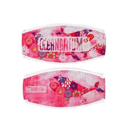 Scuba Mask Strap Cover Neoprene Diving Mask Strap Wrapper for Snorkel Mask for Men and Women, Pink Whales (Reversible), Free size