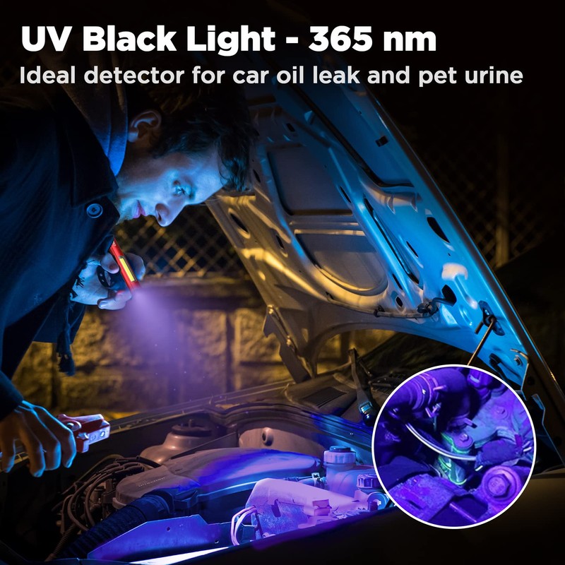 WORKPRO Rechargeable Pen Light, 450 Lumen LED Flashlight with 365
