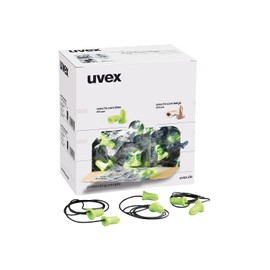 Uvex hi-com ear plugs with cord, 100 pairs