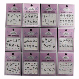 12 Nail Stickers Nail Art Tip 3D Design DIY (NS1301 12)