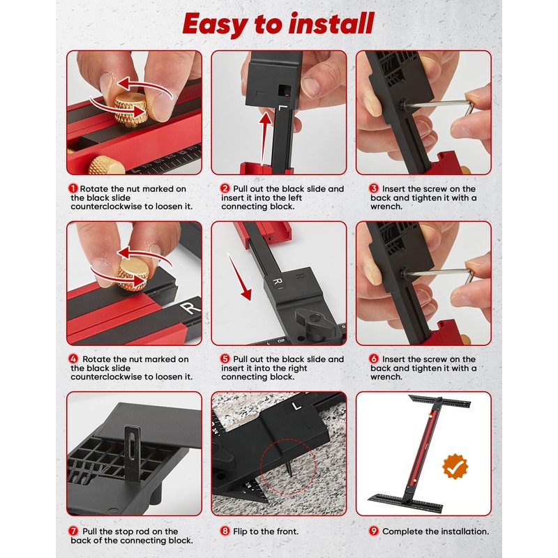 Saker Stair Tread Template Tool,2025 New Stair Measuring Tool,Stair Tread