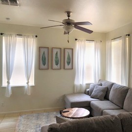 Zeerobee Curtain Rods for Windows 32 to 72, 1 Inch Industrial Curtain Rod, Wrap Around Black Curtain Rods, Indoor/Outdoor Curtain Rod, Room Divider Curtain Rod, Adjustable Curtain Rod, 32-72"