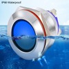 GUUZI 5pcs 12V-24V 16mm LED Metal Indicator Light Waterproof Signal