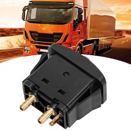 PAOORTS Electric Cab Seat Valve Switch, Push Button Actuator, Manual Operation, Black