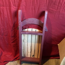 Handmade Red WOODEN SLED WITH 2 SHELVES & ROPE WINTER HOLIDAY DECOR 24”x12”