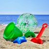 Hsei 3 Pieces Inflatable Beach Ball Glitter Beach Ball Floatable