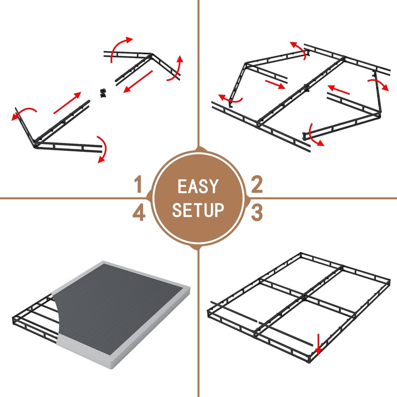 Vaciwe 4 Inch Full Box Spring and Cover Set, Box