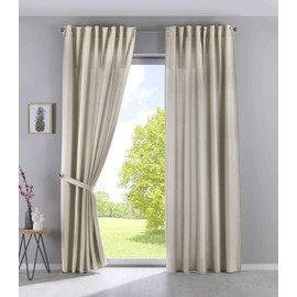 Gardinenbox Cationic Jena 2019037-2 Curtains, Concealed Loops, Set of 2