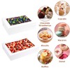 PFAMKEER 12pcs 19x14x4 inch Cake Boxes with Window，White Rectangle Sheet