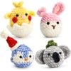 Crochet Kit for Beginners, 4 Pattern Animals, Rabbit, Koala, Penguin,