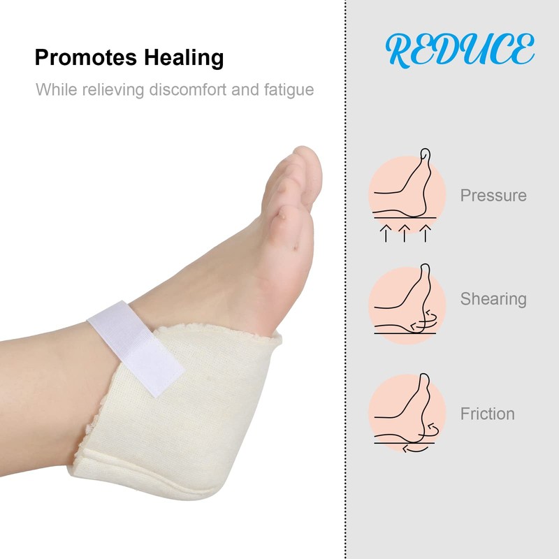 Sosation 4 Pairs Heel Protectors Sheepskin Adjustable Heel Protectors for