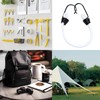 PDETVEO 10PCS 4 Inch Mini Bungee Cords with Hooks, White