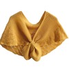 DAISHIAO Ladies Knitted Fish Scales Plain Poncho Knot Cape, BG