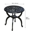 GXOUTAL Cast Aluminum Outdoor Side Table, All Weather Round Small