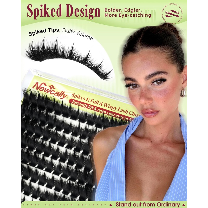 Fluff Cat Eye Lash Clusters Spikes Pre Mapped Eyelash Clusters
