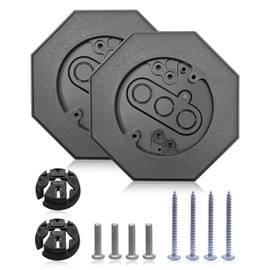 QAGGUM Siding Mounting Block Replace 8141, Outdoor Light Mounting Kit with Built-in Electrical Box, Vinyl Siding Block Octagon Mounting Kit for 1/2 Inch 0.5" Outdoor Vertical Siding Lap 2 Pcs Black