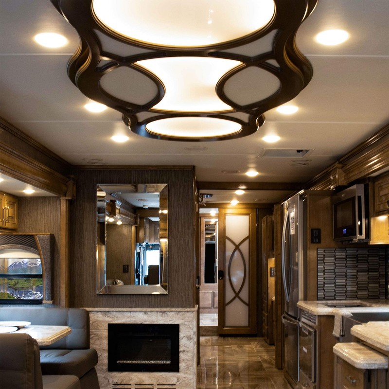 4.5" RV Overhead Recessed Lighting Halogen Light 12V Camper Lights