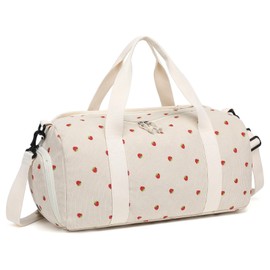 LOIDOU Duffle Bags Girls Gym Dance Bag Small Weekender Ovenight Carry On Tote with Shoe Compartment and Wet Pocket