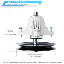 JXJKCZ 46 inch Lawn Mower Deck Rebuild Kit Fit for Cub Ca det M TD XT1-LT46 XT2-LX46 T225 T240 T8200 T8600 T2800, Includes 2 Spindles 918-06977 918-06977A, 2 Blades 742-04244 942-04244