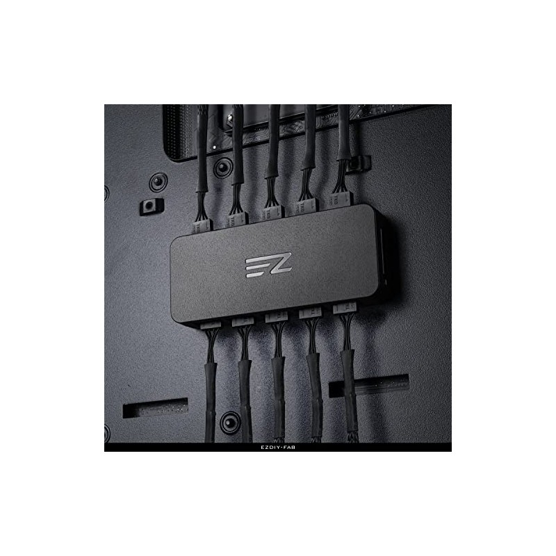 EZDIY-FAB 10-Port PWM Fan Hub/Splitter for 4-Pin & 3-Pin Fans,