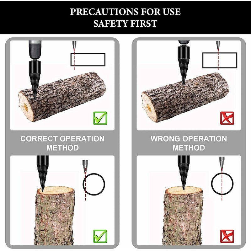 High Speed Twist Firewood Drill Bit Wood Splitter Screw Splitting