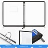 Uquelic Document Folder A4 for Filing, Transparent Vinyl Pockets, Ring