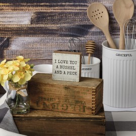 Primitives by Kathy I Love You A Bushel And A Peck Home Décor Sign