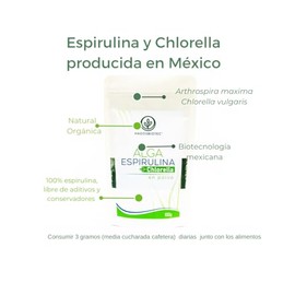 HADOSBIOTEC | Alga Espirulina + Chlorella en polvo Ingredientes naturales Sin conservadores ni aditivos Pack 3 piezas 100 g c/u