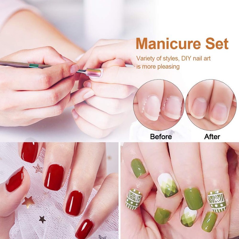 Cuticle Trimmer with Cuticle Pusher - 4 Pack Stainless Steel