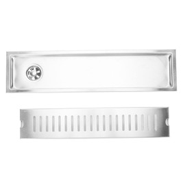 40cm Stainless Steel Floor Drain Rectangular Thickened Large Displacement Odor Proof Floor Drain for Bathroom Side Drainage