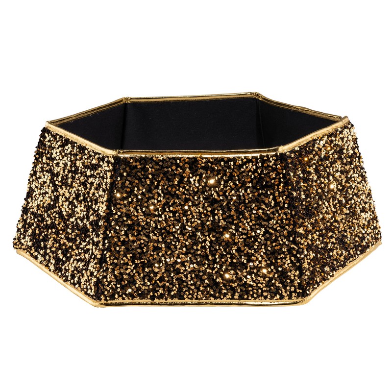 26.8inch Christmas Tree Skirt Foldable Sequin Xmas Tree Stand Base