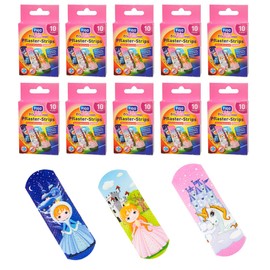 varivendo Notepad + 100 x Little Princess Figo Plaster Strips Children's Plasters Plasters Wound Plasters (Princesses Pack of 100)