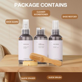 CPDUSTER Shoe Cleaner Kit Protector: Shoe Brushe, Cleaner, Protector, Deodorizer for Nubuck, Suede & Canvas, Sneaker, Leather