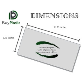 BuyPlastic Natural White Teflon PTFE Virgin Plastic Sheet 1/16" Thick, Size 6" x 12" Formable Fluoropolymer Board Dimensions - 5.75 in x 11.75 in