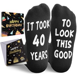 HAPPYPOP 40th Birthday Gifts Ideas Socks - Gifts for Guys in Their 40s, 40 Birthday Gifts for Men Women 1985, 40 Year Old Socks