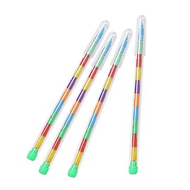 UUYYEO 25 Pcs Stackable Colored Pencils Stacking Buildable Crayons Colorful Drawing Crayons Coloring Crayons Rainbow Crayons Party Favors