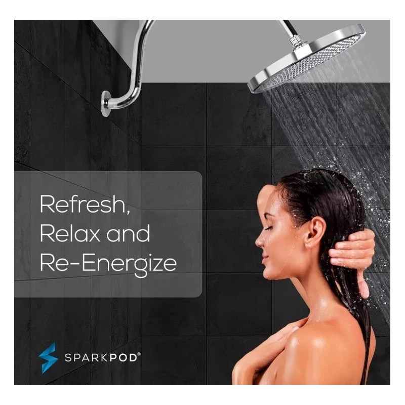 Sparkpod Large 10" Rain Shower Head Rainfall Shower with High