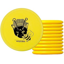 FotCot Discs 10 Bumble Bob Putter Disc Golf Approach Putter Pack (10 Putters, Mixed Stamps, Yellow Disc)